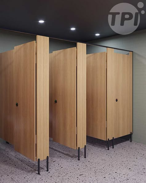 po-new-2021 Public Restroom Design, Compact Laminate, Toilet Cubicle, Commercial Toilet, Restroom Design, Public Bathrooms, Bathroom Partitions, Timber Veneer, Public Restroom