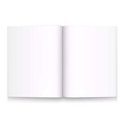 Book journal open on a white background ... | Premium Vector #Freepik #vector #blank-magazine #blank-book #book-page #open-notebook Blank Book Page, Open Magazine, Blank Book Cover, Open Notebook, Entrepreneurship Books, Blank Magazine, Empty Book, Customer Profile, Book Cover Template