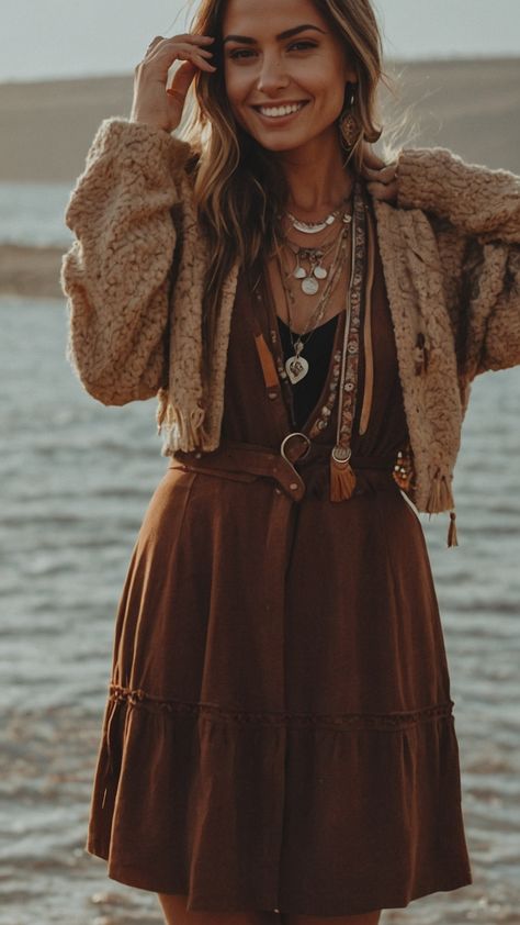 Get ready for fall with this stylish Boho Fall Outfit inspiration Discover trendy Hippie Western Casual and Midsize fashion for 2024 Embrace Witchy Size Cute 2023 Edgy styles for women Get inspired with dark bohemian Hippie fashion ideas Boho Black Dress Outfit, Western Outfits Women Casual Style, Midsize Western Outfits, Boho Winter Outfits Hippie, Fall Hippie Outfits, Western Outfits Women Casual, Boho Work Outfit, Edgy Boho Fashion, Western Boho Outfits