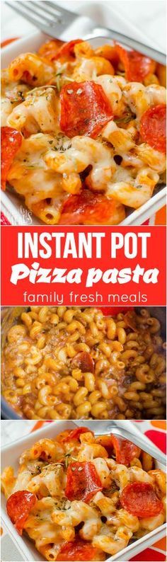 Instant Pot Pizza Pasta Recipe --- Family Fresh Meals Instant Pot Pizza, Instant Pasta, Pizza Pasta Recipe, Pastas Recipes, Dinner Family, Electric Pressure Cooker Recipes, Fresh Meals, Family Fresh Meals, Pasta Pizza