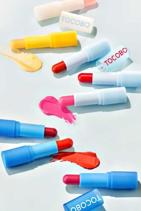 TOCOBO - Lip Balm Collection - 5pcs Product Flatlay, Rhode Skin, Skin Bar, Flatlay Photography, Lip Balm Collection, Lip Balm Recipes, Skin Care Packaging, Baby Lips, Hydrating Lip Balm