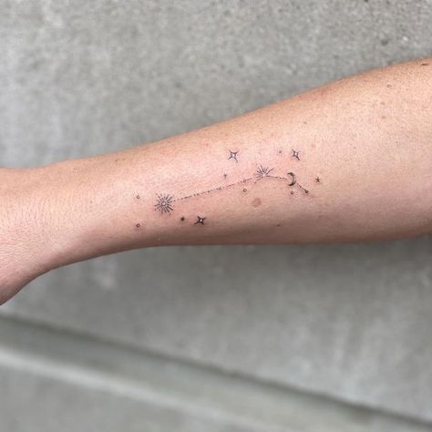 Aries Constilation Tattoo, Aries Constellation Hand Tattoo, Aries Constellation Tattoos, Constellation Tattoo Aries, Constellation Back Tattoo, Aries Moon Tattoo, Aries Tattoo Constellation, Aries Star Constellation Tattoo, Aries Star Constellation