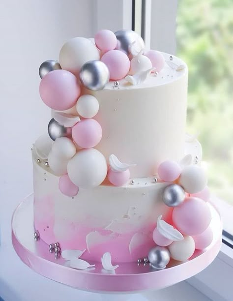 Bubble cakes are booming all over Pinterest! Get inspired by this selection of 30+ stunning bubble cake ideas you can make at home! Bubble Cake Ideas, Baby Dedication Cake, Chocolate Sphere, Dedication Cake, Bubble Cake, Chocolate Ball, Boys 1st Birthday Cake, Princess Birthday Cake, Elegant Birthday Cakes