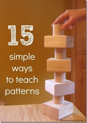 15 Ways to Teach Patterns - so many fun creative ideas for toddler, preschool, prek, and kindergarten age kids for early math Teaching Patterns, Preschool Patterns, Measured Mom, Math Patterns, Pattern Activities, Prek Math, Fact Fluency, Math Activities Preschool, Homeschool Math