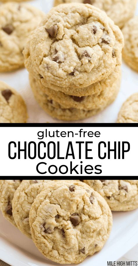 Classic, simple gluten-free Chocolate Chip Cookies that are thick and soft in the middle, and a little crispy on the edges. These are the BEST Chocolate Chip Cookies!! With an easy dairy-free option (using coconut oil and dairy-free chocolate chips) these cookies are easily adaptable, making them perfect for any parties or fun treats for families. Using an all purpose gluten-free flour has never been this easy or delicious! Gf Cookies Easy, Gluten Meals, Egypt Food, Gluten Free Cookies Easy, Picnic Fruit, Cookies Gluten Free, Dairy Free Chocolate Chips, Gluten Free Chocolate Chip Cookies, Gluten Free Banana Bread