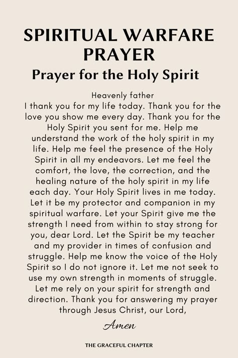 Prayer for the holy spirit Prayer For The World, The Holy Bible, How To Pray In The Spirit, Prayer For Spiritual Warfare, Prayer Scriptures Verses, Warfare Prayers Spiritual, Prayer For Holy Spirit, Prayer To Holy Spirit, Prayer For Strength