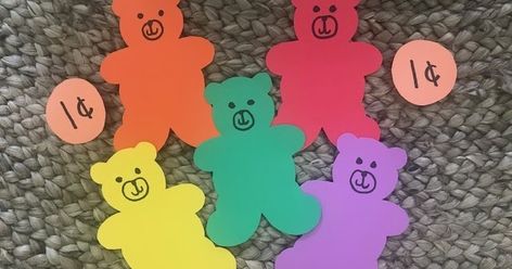 Gummy Bear Crafts, Diy Gummy Bears, Circle Activities, Circle Time Activities, Finger Plays, Pre K Activities, Bear Crafts, Teaching And Learning, Little Duck