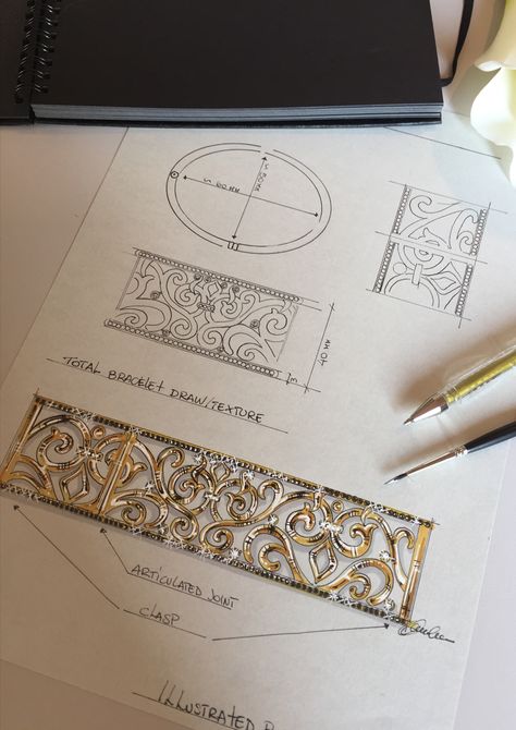 Jewellery Portfolio Design, How To Draw Jewelry Step By Step, Jewellery Design Sketch, How To Draw Jewelry, Jewellery Sketches Illustration, Jewelry Sketch Design, Jewellery Design Drawing, Pendant Drawing, Jewellery Sketching