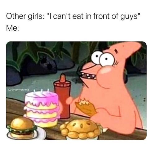 Food Memes Humor, Pretty Meme, Spongebob Patrick, Food Memes, True Memes, Food And Recipes, Spongebob Memes, Work Memes, Memes Humor