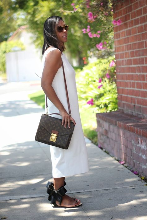 White Midi, Zara Shoes, Lv Handbags, Vintage Louis Vuitton, Zara Dresses, White Midi Dress, Lady Dior Bag, Zara, White Dress