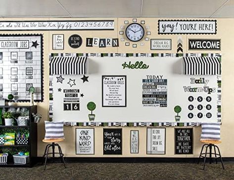 farmhouse classroom bulletin board decor School Decorations Ideas Classroom Setup, School Wall Art Ideas Classroom, Farmhouse Bulletin Board, Modern Farmhouse Theme, Modern Farmhouse Classroom Decor, Break Room Decor, Modern Farmhouse Classroom, School Wall Art Ideas, Farmhouse Classroom Decor