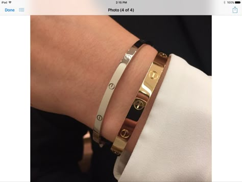 Bracelets Cartier, Cartier Bracelets, Cartier Love Bangle, Cartier Bangle, Delicate Gold Bracelet, Cartier Gold, Cartier Bracelet, Bracelet Stacking, Accesories Jewelry