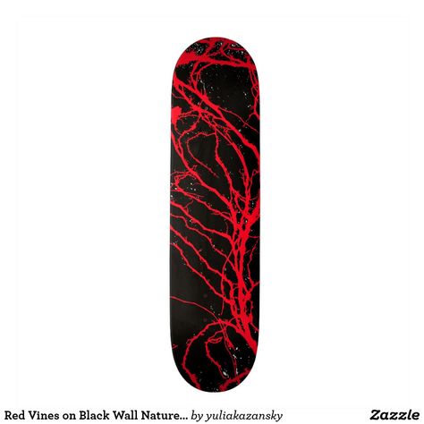 Skate Bord, Painted Skateboard, Snowboard Design, Deck Art, Skateboard Deck Art, Skateboard Art Design, Red Vines, Nature Abstract, Cool Skateboards