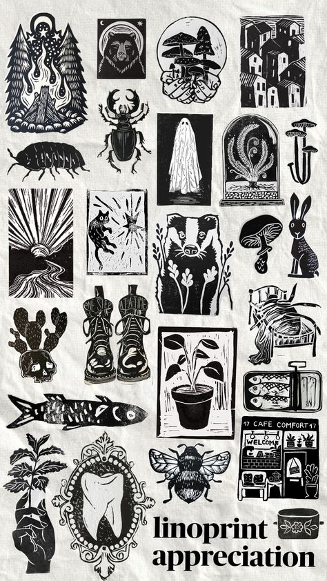 linoprint appreciation #linoprint #linocut #linocutart #printmaking Printmaking Portfolio, Linocut Poster, Linoprint Ideas, Art Eras, Linocut Printmaking, Lino Art, Linocut Art, Print Inspiration, Monoprint