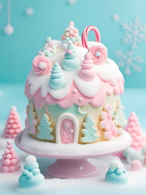 Pastel Gingerbread, Bear Baby Shower Cake, Lol Doll Cake, Dessert House, Fake Cakes, Birthday Cake Decorating Ideas, Snowman Cake, Fake Bakes, Pastel Christmas