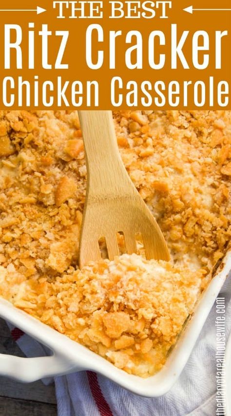 Ritz Cracker Casserole, Recipe With Ritz Crackers, Cracker Casserole, Cracker Chicken Casserole, Ritz Cracker Chicken Casserole, Ritz Chicken Casserole, Easy Chicken Casserole, Ritz Cracker Recipes, Ritz Cracker Chicken