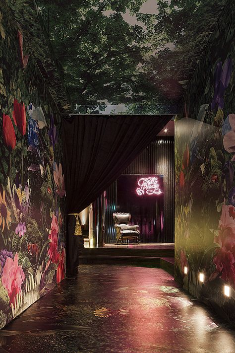 Pretty Please, Melbourne | Travis Walton Bar Murals, Lounge Club, Nightclub Design, Bar Interior Design, Pretty Please, Bar Interior, Lounge Design, Music Venue, Hospitality Design