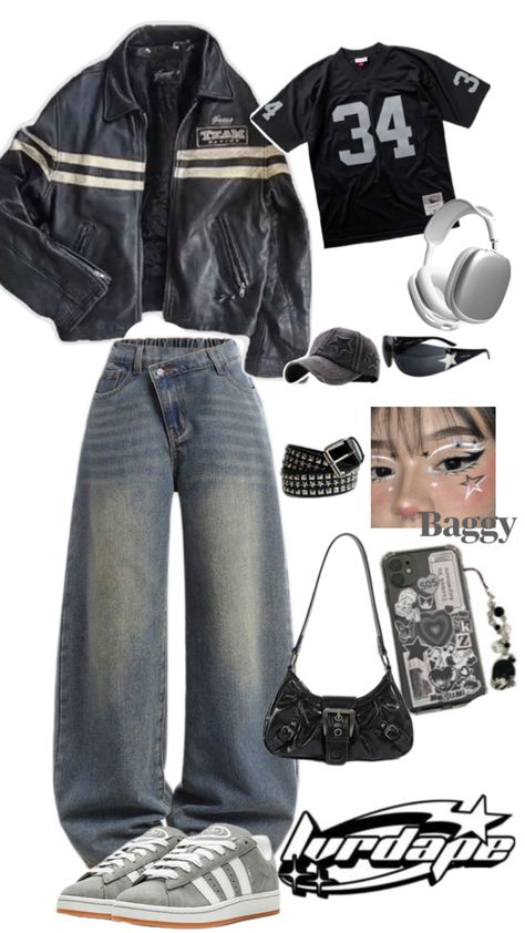 Baggy Alternative Fashion Baggy, Baggy Punk Outfits, Grunge Y2k Outfits Baggy, Baggy Outfit Ideas For Women, 2000s Baggy Outfits, Cute Outfits With Baggy Jeans, Baggy Clothes Outfit 90s, Baggy Vintage Outfits, Baggy Clothes Y2k