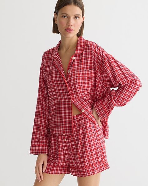 Size medium J Crew Pajamas, Pajama Short Set, Pajama Short, Plaid Set, Pyjamas Womens, Best Pajamas, Women's Pajamas, Plaid Pajamas, Jcrew Women