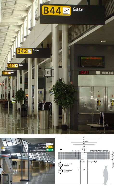 Washington Dulles International Airport, Dulles International Airport, 2 Storey House Design, 2 Storey House, Wayfinding Design, Airport Design, Wayfinding System, Signage System, Bus Terminal