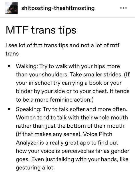 Trans Women Reference, Closeted Trans Ftm Tips, Closeted Trans Mtf Tips, Transfemme Fashion Tips, Trans Advice, Trans Clothing Tips Mtf, Mtf Trans Aesthetic, Trans Fem Outfit Ideas, Transfemme Tips