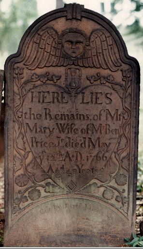 David Jeffries (apprentice of Ebenezer Price), gravestone of Mary Price, 1766, Elizabeth, NJ Grave Art, Tomb Stones, Stone Tattoo, Grave Stones, Cemetery Headstones, Halloween Tombstones, Grave Markers, Old Cemeteries, Cemetery Art