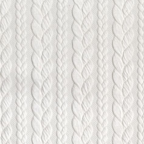 Cable Knit Jersey | Ivory White 020 | Higgs & Higgs UK Fabric | UK Fabric White Fabric Texture, Black Paper Texture, Cable Knitwear, Wrinkled Clothes, Choosing Fabric, T Shirt Painting, Jersey Knit Dress, Dressmaking Fabric, High Quality Dress