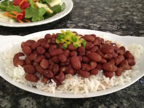 This simple recipe packs in a lot of flavor. Best Red Beans And Rice, Beans And Brown Rice, Small Red Beans, Puerto Rican Recipe, Red Beans And Rice Recipe, Red Beans N Rice Recipe, Red Beans Rice, Brown Rice Recipe, Bean Dishes