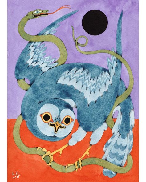 Lou Benesch, Owl Watercolor, Angel Design, Owl Illustration, Lowbrow Art, Sketch Illustration, Night Owl, Birdwatching, Ink On Paper