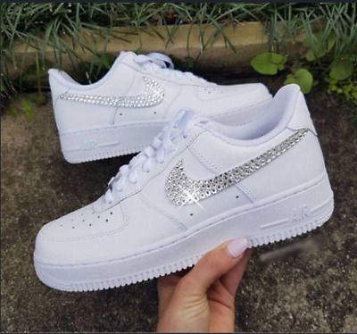 Find many great new & used options and get the best deals for 💎 Lucid Ice Nike Air Force 1 white Crystal Customs 🥶 at the best online prices at eBay! Free shipping for many products! #NIKE #Airforceone for women Quince Shoes, Swarovski Nike, Custom Nike Air Force 1, Custom Nike Air Force, Air Force 1 Custom, Custom Air Force 1, Custom Nike, Air Force One, Cute Nike Shoes