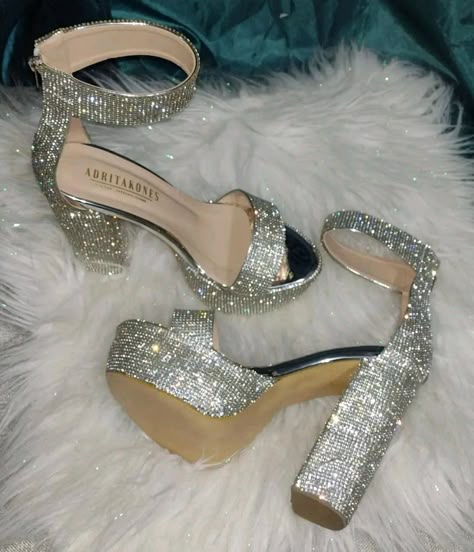 Quince Heels, Bride Sneakers, Quinceanera Shoes, Shoes Heels Prom, Fluffy Heels, Lace Up Wedge Boots, Sparkly High Heels, Bridal Necklace Designs, Fashion Shoes Heels