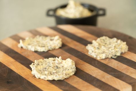 three slabs of mushroom resting butter on a circular wooden board for grilled filet mignon Grilling Filet Mignon, Grilled Filet Mignon, Grilled Ham Steaks, Tomahawk Steak Recipe, Flat Iron Steak Recipes, Expensive Steak, Good Steak Recipes, Hey Grill Hey, Mignon Steak