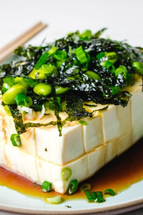 Japanese Keto, Tofu Japanese, Japanese Tofu, Silken Tofu Recipes, Dirty Keto, Soft Tofu, Asian Dish, Healthy Asian Recipes, Tofu Salad