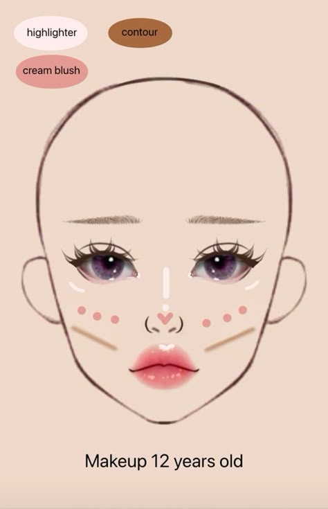 School Makeup Tutorial, Makeup Routine Guide, Monolid Makeup, Korean Makeup Tips, Asian Makeup Tutorials, Anime Eye Makeup, Simple Makeup Tips, Makeup Face Charts, Face Charts