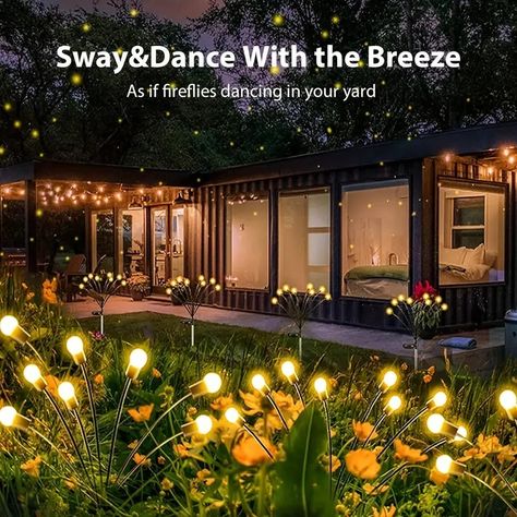 6 Pcs 72 Lights Solar Firefly Lights Starburst Swaying Lights Outdoor Garden Decorations For Yard Patio Pathway Lawn Gardening Gifts For Women Mothers Day | Don't Miss These Great Deals | Temu Patio Pathway, Solar Yard Lights, In-ground Lights, Pathway Landscaping, Firefly Lights, Lawn Lights, Yard Lights, Fairy Garden Decor, Outdoor Lighting Landscape