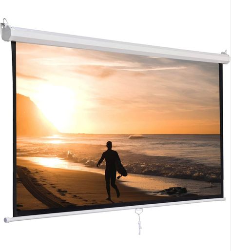 Pull Down Projector Screen, Portable Projector Screen, Cinema Theater, Cinema Projector, Outdoor Movie Screen, Backyard Movie Nights, Projection Screens, Movie Birthday, Cinema Theatre