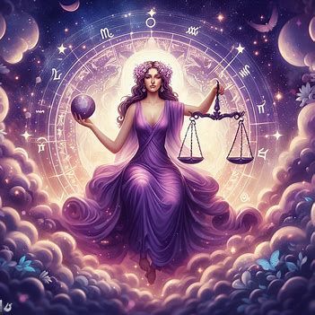 a libra goddes with a purple tint - Image Creator from Microsoft Designer Libra Fantasy Art, Libra Art Aesthetic, Libra Art Goddesses, Libra Images, Libra October, October Born, Star Sign Art, Libra Art, Star Darlings