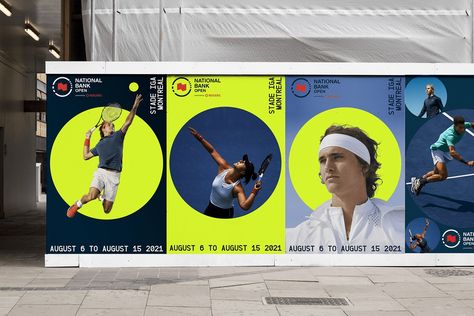 National Bank Open 2021 Identity :: Behance Bank Branding, Bold Branding, Australian Open, Sport Poster, Corporate Identity, Circle Design, Design Graphique, Design Reference, Exhibition Design