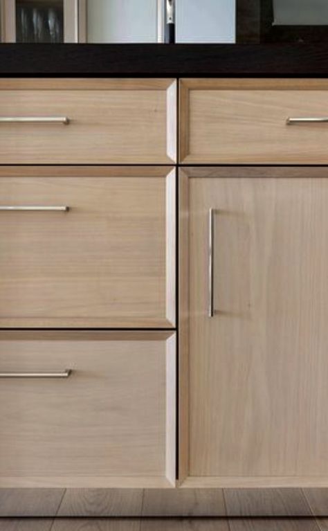 Modern Inset Kitchen Cabinets, Downstairs Kitchen, Slab Cabinet Doors, Chicago Kitchen, Kitchen Cabinets Fronts, Cabinet Door Style, Kitchen Wrap, Cabinet Detailing, Cabinet Door Styles