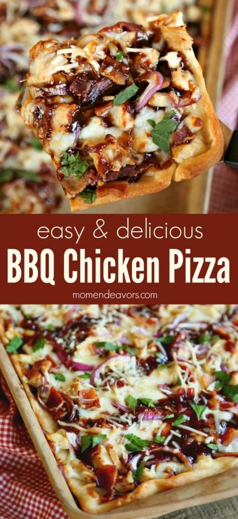 Chicken Bacon Pizza, Bbq Chicken Pizza Recipe, Chicken Pizza Recipe, Barbecue Chicken Pizza, Chicken Pizza Recipes, Bacon Pizza, Chicken Flatbread, Bbq Pizza, Bbq Chicken Pizza