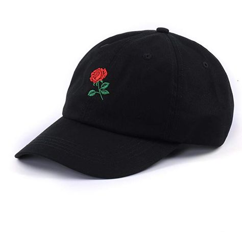 Amazon.com: Rose Embroidered Dad Hat Adjustable Women Men Cotton Floral Baseball Cap (Black): Gateway Very Short Dress, Embroidered Roses, Formal Party Dress, Rockabilly Dress, Hat Women, Cap Dress, Birthday Party Dress, Embroidered Hats, Cosplay Dress