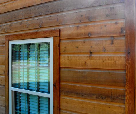 Dutch Lap Siding * Dutch Lap Cedar Siding Home * Pictures and Story Cedar House Siding, Siding Ideas Exterior, Dutch Lap Siding, Stone Siding Exterior, Cedar Lap Siding, Interior Wood Paneling, Engineered Wood Siding, Cedar House, Rustic Pergola