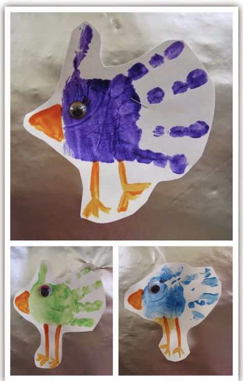 Bird Crafts Preschool, Painted Hands, Child Growth, April Crafts, Toddler Art Projects, Crafts Preschool, Toddler Arts And Crafts, Preschool Arts And Crafts, Hand Crafts For Kids