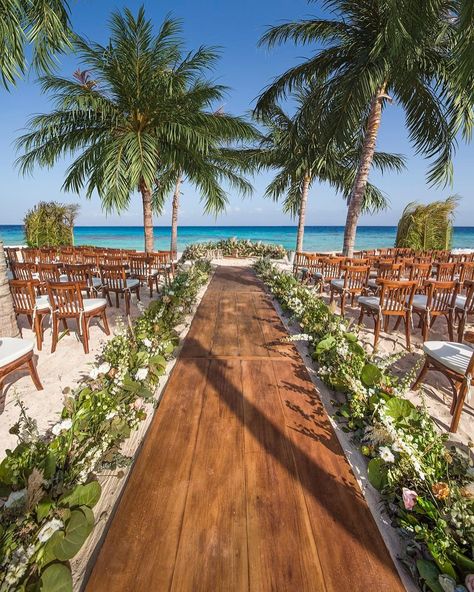 Destination Weddings on Instagram: “One of our favorite things about destination weddings are the endless wedding venue opportunities 😍 Head to the link in bio to see what…” Beach Wedding Ceremony Arch, Mexico Wedding Venue, Dream Beach Wedding, Beach Wedding Reception, Tropical Beach Wedding, Mexico Resorts, Beach Wedding Inspiration, Wedding Venues Beach, Wedding Beach Ceremony