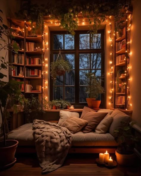 Cozy Room Decor Ideas, Dream Home Library, Cozy Home Library, Earthy Living Room, Cozy Library, Earthy Aesthetic, Dream House Rooms, Cozy Room Decor, Room Decor Ideas