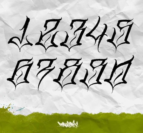 Graffiti Numbers 1-10, Cool Number Fonts, Tattoo Numbers, Script Numbers, Christus Tattoo, Hahaha Joker, Number Tattoo Fonts, Fonts For Logos, Dark Lettering