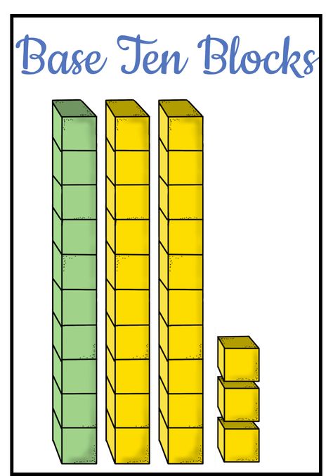 Abstract Model, Teaching Addition, Place Value Chart, Base Ten Blocks, Math Journal, Math Materials, Science Crafts, Base Ten, Kids Math Worksheets