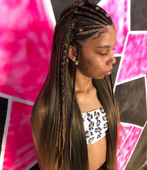 Braids For 2023, Simple Fulani Braids, Fulani Braid, Braid Hairdo, Space Buns Hair, Beef Empanadas, Short Box Braids Hairstyles, Blonde Moments, Types Of Hair Extensions