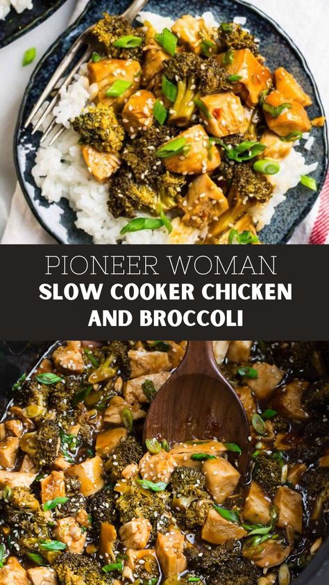 Pioneer Woman Slow Cooker Chicken And Broccoli Crockpot Chicken Broccoli Rice, Slow Cooker Chicken And Broccoli, Slow Cooker Rice Recipes, Chicken Broccoli Crockpot, Slow Cooker Chicken Rice, Meals To Make With Chicken, Chicken Breast Recipes Slow Cooker, Chicken Breast Slow Cooker, Bell Pepper Salad