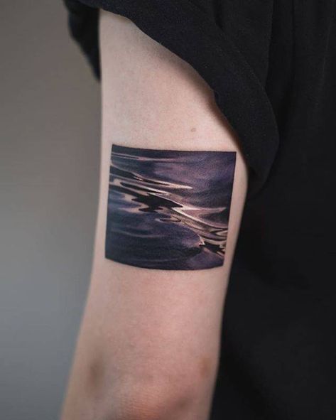 Abstract black rectangular tattoo on the back of the left upper arm Black Rectangle Tattoo, Rectangle Tattoo, Square Tattoo, Black Art Tattoo, 4 Tattoo, Disney Tattoo, E Tattoo, Tattoo Meaning, Aesthetic Tattoo